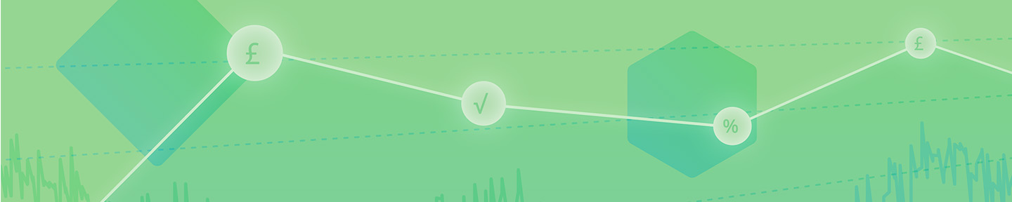 Green Header With Cosmetic Financial Graph