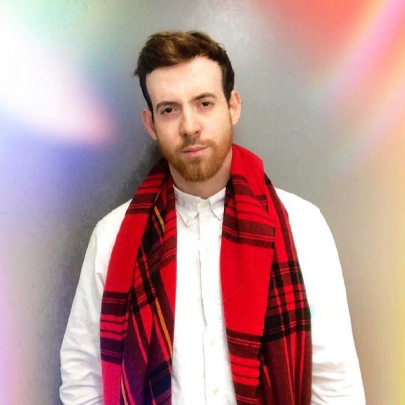 Daniel Ironside wearing scarf