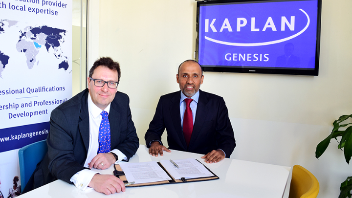 Peter-Houillon-Binod-Shankar2 Kaplan UK Chief Executive Officer Peter Houillon and Binod Shankar, Managing Director of Genesis Institute