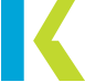 Green and blue Kaplan K logo