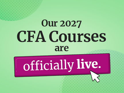 Our 2027 CFA courses are officially live