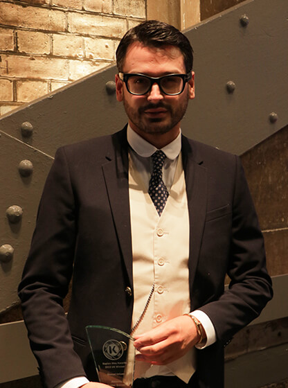 Anthony with his Kaplan Way Award