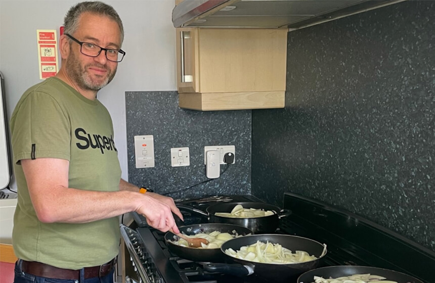 Rob using one of his Kaplan paid volunteering days