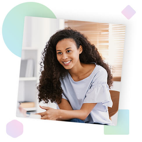 A smiling woman