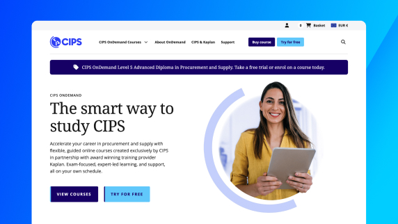 screenshot of CIPS website homepage