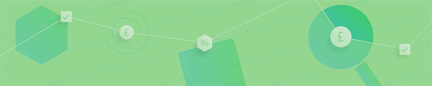 Green Header With Cosmetic Financial Graph