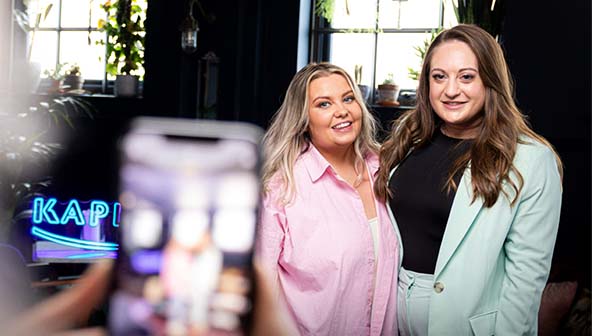 Kelsey Haslam with Becky Glover