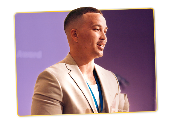 A man at the Apprenticeship Awards
