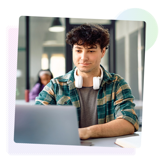 Man using a laptop