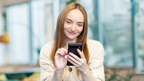 Woman using a mobile phone