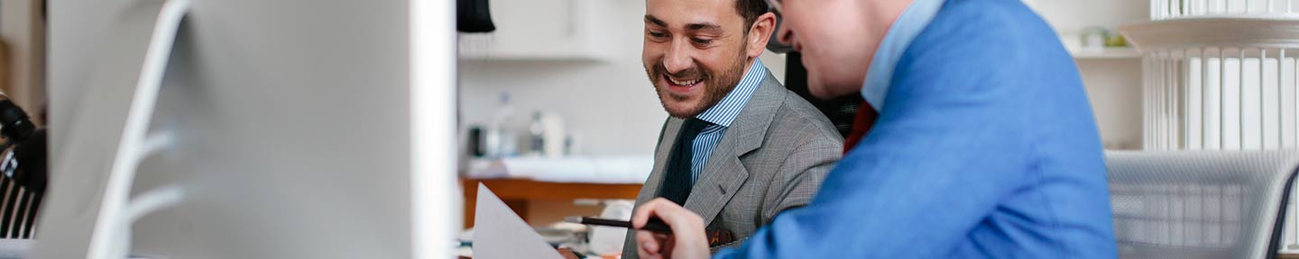 Two men having a discussion